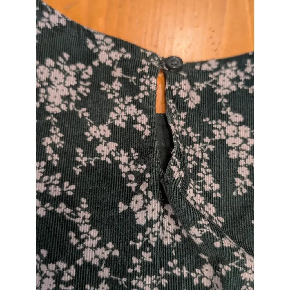 Gap Kids Long Sleeve Dress, Lined, NWOT, Forest green with Floral, Girls XL 12